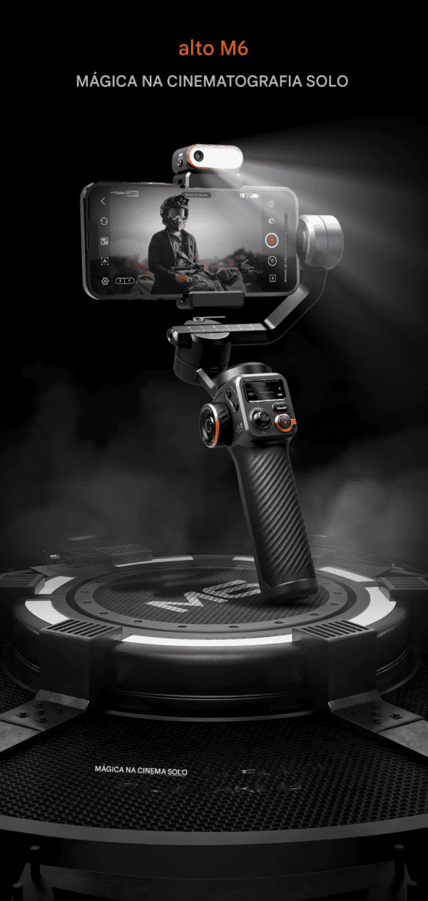 Kit estabilizador Gimbal Hohem-iSteady M6 para smartphone, cardan de 3 eixos, rastreador IA